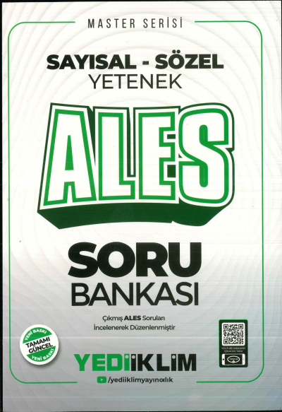 2025 ALES Sayısal Sözel Yetenek Soru Bankası Yediiklim Yayınları