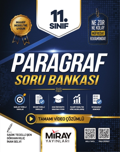 11. Sınıf Paragraf Maarif Modeli Soru Bankası Çözümlü Miray Yayınları FotokoPink