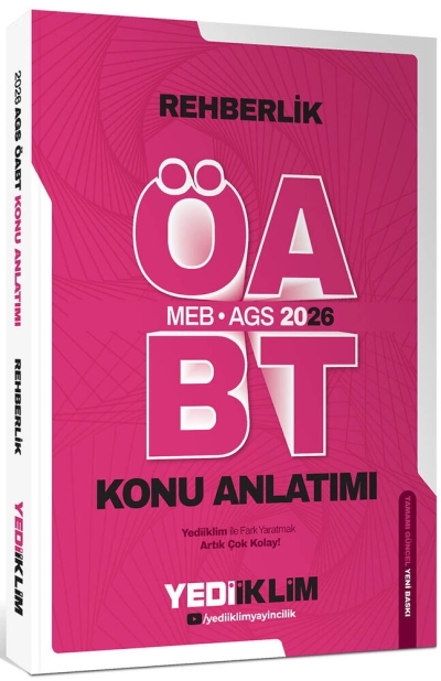 2026 MEB AGS ÖABT Rehberlik Konu Anlatımı Yediiklim Yayınları FotokoPink