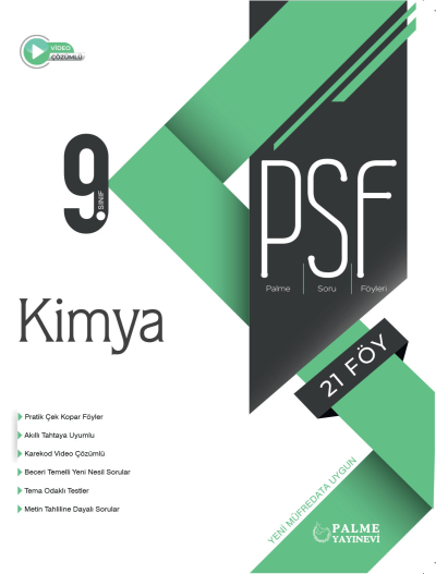 9. Sınıf Kimya PSF Palme Soru Föyü