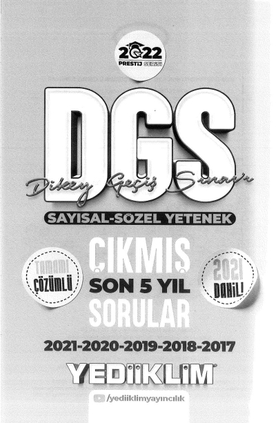 DGS SAYISAL SÖZEL YETENEK SON 5 YIL ÇIKMIŞ SORULAR ÇÖZÜMLÜ FotokoPink