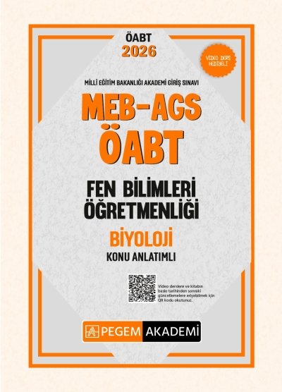 MEB AGS ÖABT Fen Bilimleri Öğretmenliği Konu Anlatımlı BİYOLOJİ Pegem Akademi FotokoPink