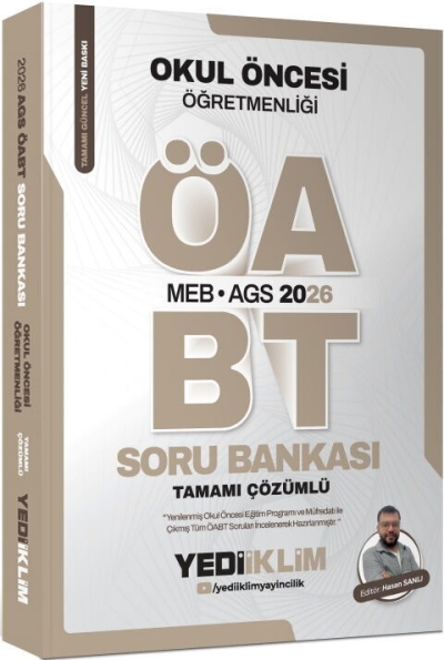 MEB AGS ÖABT Okul Öncesi Öğretmenliği Soru Bankası Tamamı Çözümlü Yediiklim Yayınları FotokoPink