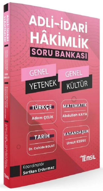 Temsil Adli İdari Hakimlik Genel Yetenek Genel Kültür Soru Bankası Temsil Kitap Yayınları FotokoPink