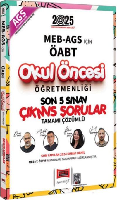 2025 MEB AGS ÖABT Okul Öncesi Öğretmenliği Son 5 Sınav Çıkmış Sorular Yargı Yayınları FotokoPink