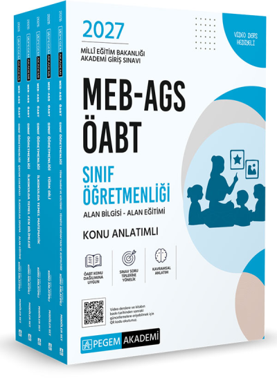 2027 MEB AGS ÖABT Sınıf Öğretmenliği Alan Bilgisi - Alan Eğitimi Konu Anlatımlı Set (5 Kitap) Pegem Yayınları FotokoPink