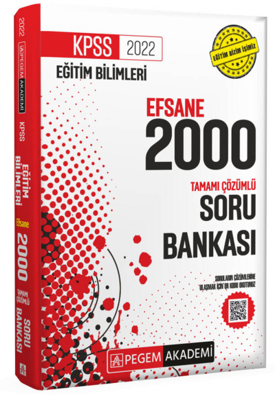 2022 KPSS Eğitim Bilimleri Efsane 2000 Tamamı Çözümlü Soru Bankası