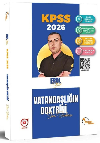 Doktrin 2026 KPSS Vatandaşlık Vatandaşlığın Doktrini Soru Bankası Çözümlü - Erol Sitar Doktrin Yayınları FotokoPink