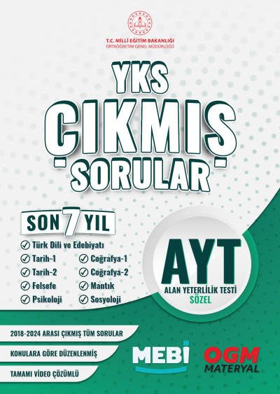 AYT Sözel Son 7 Yıl Çıkmış Sorular 2018-2024 MEBİ FotokoPink