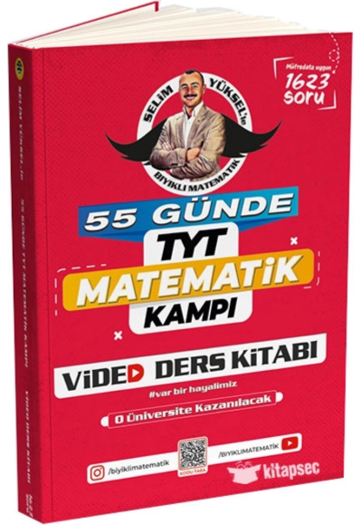 55 Günde TYT Matematik Kampı Video Ders Kitabı Bıyıklı Matematik FotokoPink