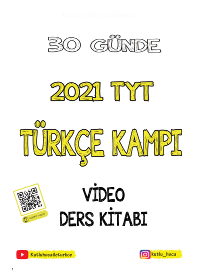 KUTLU HOCA 30 GÜNDE TÜRKÇE TYT KAMPI FotokoPink