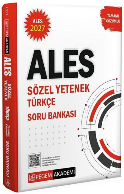 2027 ALES Sözel Yetenek Türkçe Tamamı Çözümlü Soru Bankası Pegem Akademi Yayıncılık FotokoPink