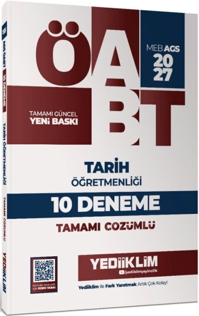 MEB AGS ÖABT Tarih Öğretmenliği Tamamı Çözümlü 10 Deneme Yediiklim Yayınları FotokoPink