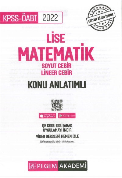 LİSE MATEMATİK SOYUT CEBİR- LİNEER CEBİR KONU ANLATIMLI