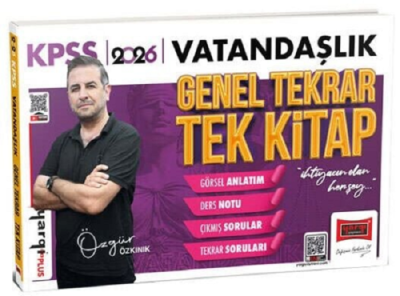 2026 KPSS Vatandaşlık Genel Tekrar Tek Kitap Özgür Özkınık Yargı Yayınları FotokoPink