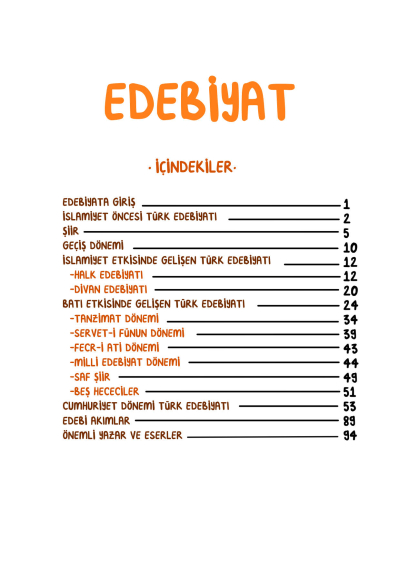 AYT Edebiyat Vip Notlar Vin Kampüs FotokoPink