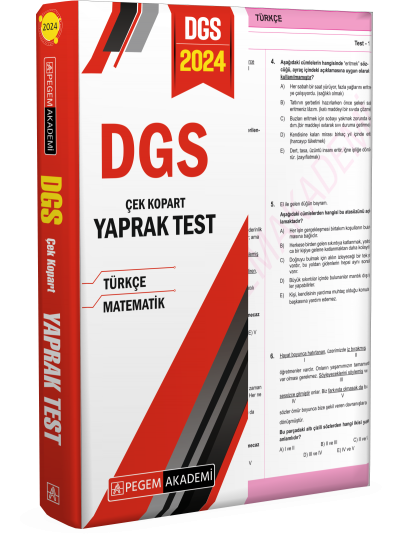 2024 DGS Çek Kopart Yaprak Test FotokoPink