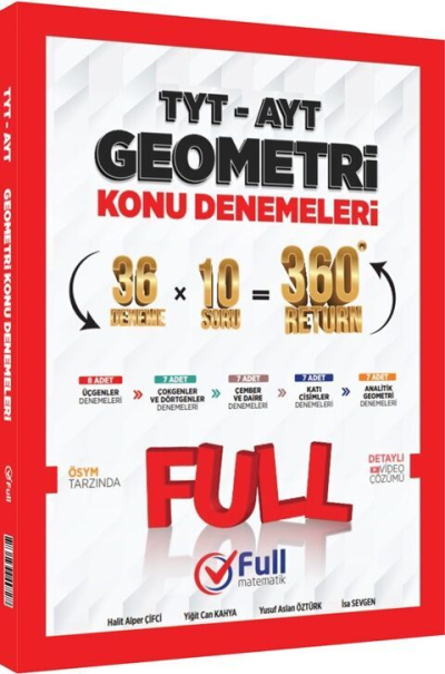 TYT AYT Geometri Konu Denemeleri Full Matematik Yayınları FotokoPink