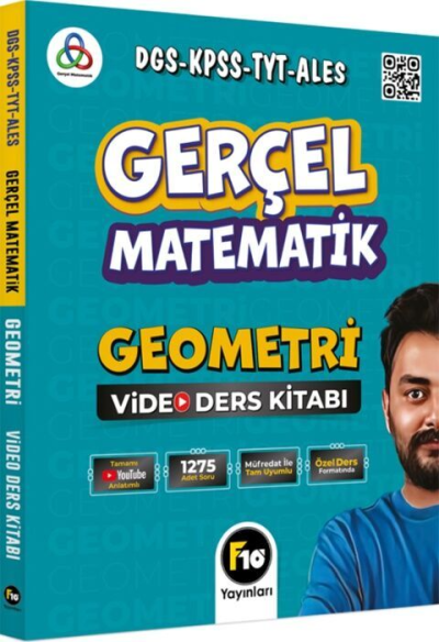 DGS KPSS TYT ALES Gerçel Matematik Geometri Video Ders Kitabı F10 Yayınları FotokoPink