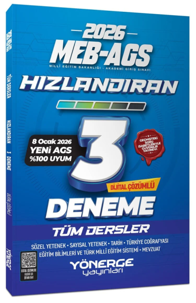 2026 MEB-AGS Tüm Dersler Hızlandıran 3 Deneme Çözümlü Yönerge Yayınları