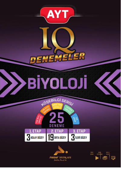 AYT IQ Biyoloji 25 Branş Denemesi PRF Paraf Yayınları FotokoPink