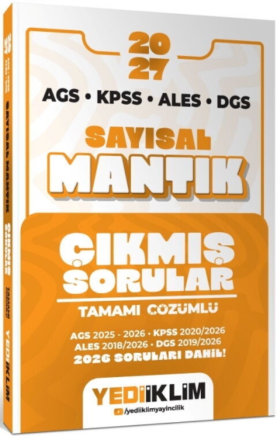 AGS KPSS ALES DGS Sayısal Mantık Tamamı Çözümlü Çıkmış Sorular Yediiklim Yayınları FotokoPink