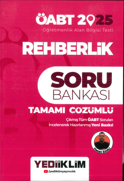 2025 ÖABT Rehberlik Tamamı Çözümlü Soru Bankası Yediiklim Yayınları