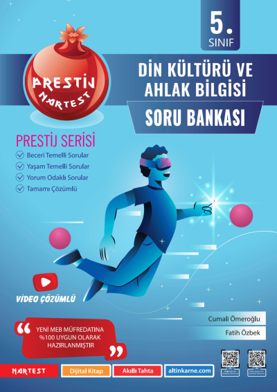 5. Sınıf Prestij Din Kültürü ve Ahlak Bilgisi Soru Bankası Nartest Yayınevi FotokoPink