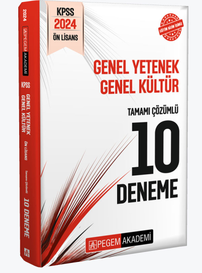 2024 KPSS GY GK Önlisans Tamamı Çözümlü 10 Deneme