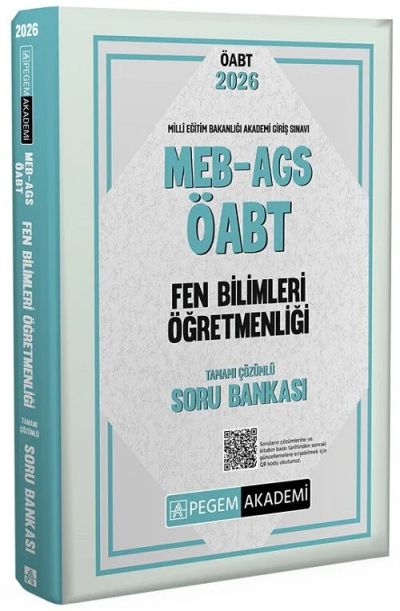 2026 MEB AGS ÖABT Fen Bilimleri Öğretmenliği Tamamı Çözümlü Soru Bankası Pegem Yayıncılık FotokoPink