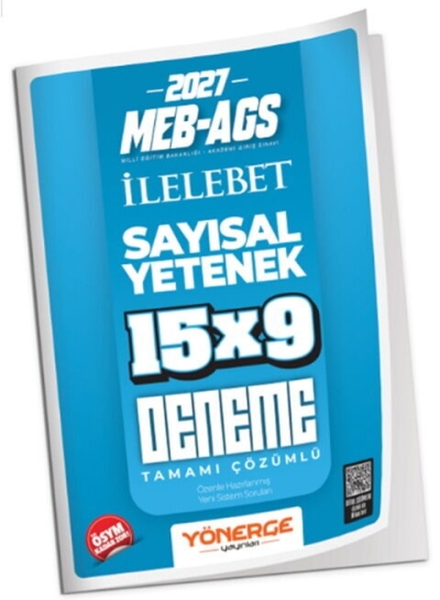 MEB-AGS Sayısal Yetenek İLELEBET 15x9 Deneme Çözümlü Yönerge Yayınları FotokoPink