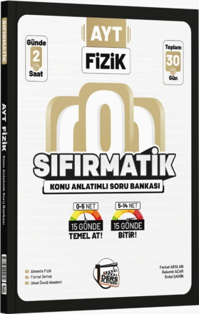 AYT Fizik Sıfırmatik Konu Anlatımlı Soru Bankası Ders Platosu FotokoPink