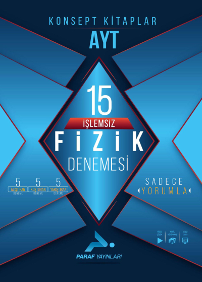 AYT İşlemsiz Fizik 15 Branş Denemesi Paraf Yayınları FotokoPink