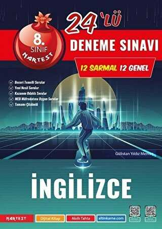 8. Sınıf İngilizce Mod 24 Deneme Nartest Yayınları FotokoPink