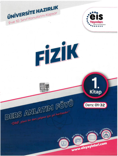 YKS - Mavi Set - DAF - Fizik - 1. Kitap Eis Yayınları Ders:01-32 9 ve 10. Sınıf Konularını Kapsar FotokoPink