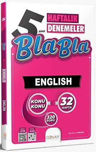 5.Sınıf 32 Haftalık Bla Bla İngilizce Denemeleri Günay Yayınları FotokoPink