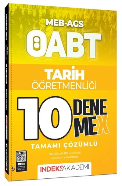 2025 ÖABT MEB-AGS Tarih Öğretmenliği 10 DenemeX Çözümlü İndeks Akademi Yayıncılık