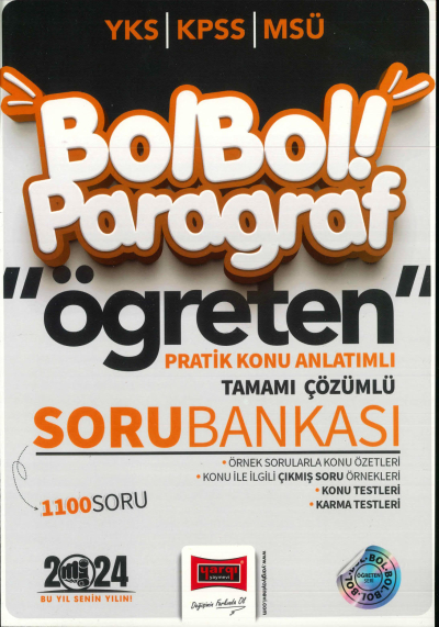 BOL BOL PARAGRAF ÖĞRETEN PRATİK KONU ANLATIMLI TAMAMI ÇÖZÜMLÜ SORU BANKASI