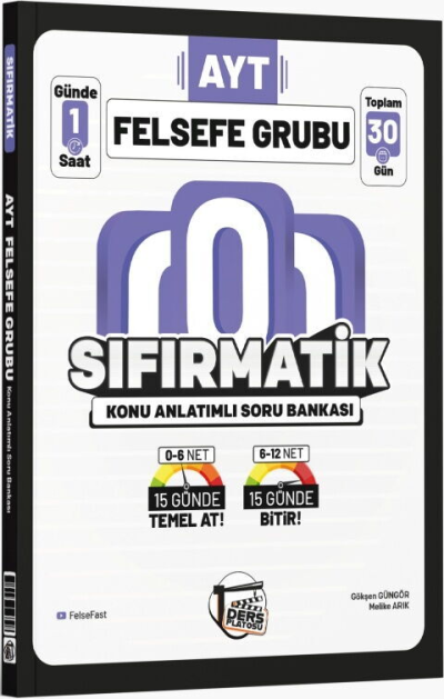 AYT Felsefe Sıfırmatik Konu Anlatımlı Soru Bankası Ders Platosu FotokoPink