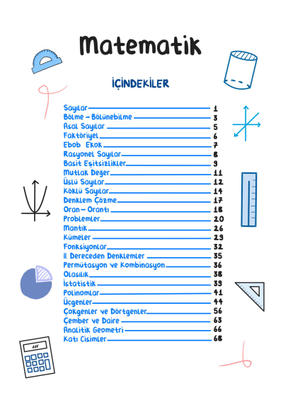 TYT Matematik Vip Notlar Vin Kampüs