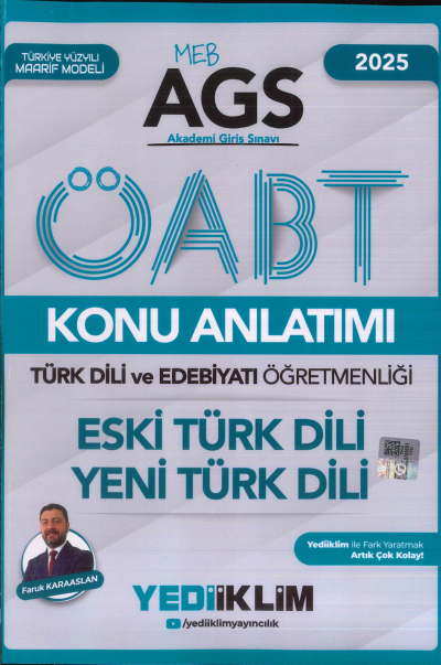 2025 MEB AGS ÖABT Türk Dili ve Edebiyatı Öğretmenliği Eski Türk Dili Yeni Türk Dili Konu Anlatımı Yediiklim Yayınları