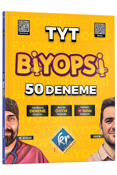 TYT Biyopsi 50 Biyoloji Denemesi KR Akademi Yayınları FotokoPink