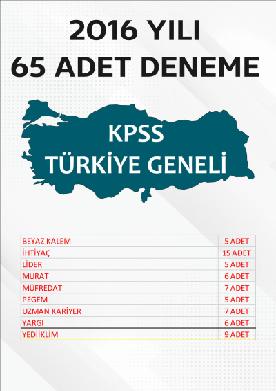 65 ADET TG DENEME 2016 YILI TG LİSTEMİZDEKİ TÜM YAYINLARI KAPSAR (TG100-TG108 ARASI) FotokoPink