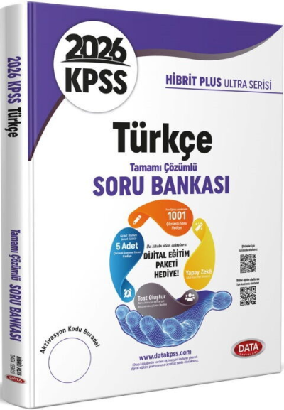 2026 KPSS Türkçe Hibrit Plus Ultra Serisi Karekod Çözümlü Soru Bankası Data Yayınları FotokoPink
