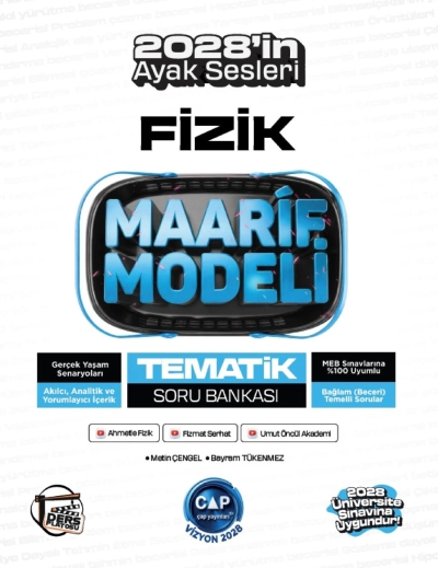 2028 Üniversiteye Hazırlık Fizik Ders Platosu Maarif Modeli Tematik Soru Bankası Çap Yayınları FotokoPink