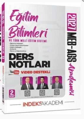 MEB-AGS Akademisi Eğitim Bilimleri ve Türk Milli Eğitim Sistemi Video Ders Notları 2. Kitap İndeks Akademi Yayıncılık FotokoPink