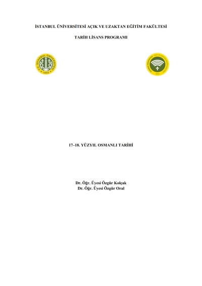 17-18. Yüzyıl Osmanlı Tarihi