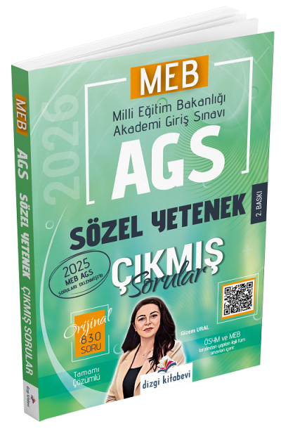 2026 MEB-AGS Sözel Yetenek Çıkmış Sorular Çözümlü - Gizem Ural Dizgi Kitap FotokoPink