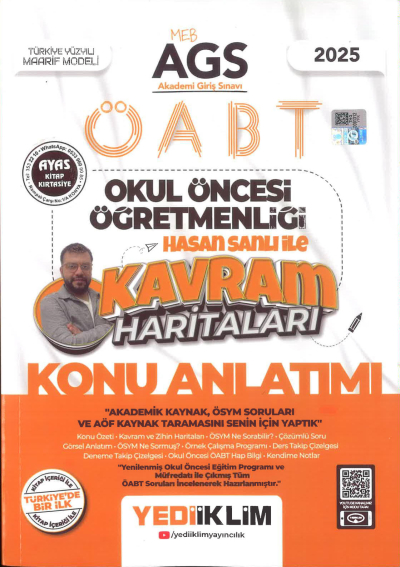 2025 MEB AGS ÖABT Okul Öncesi Öğretmenliği Hasan Sanlı İle Kavram Haritaları Konu Anlatımı Yediiklim Yayınları FotokoPink