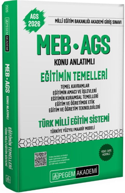 2026 MEB-AGS Eğitimin Temelleri ve Türk Milli Eğitim Sistemi Konu Anlatımlı Pegem Akademi Yayınları FotokoPink